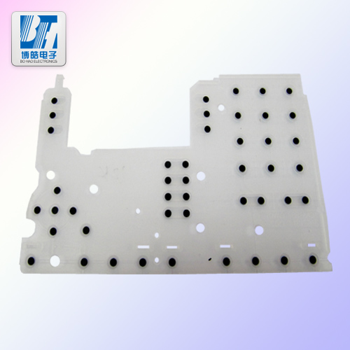 博皓制造一款專(zhuān)用于公用電話機(jī)內(nèi)部的導(dǎo)電硅膠按鍵